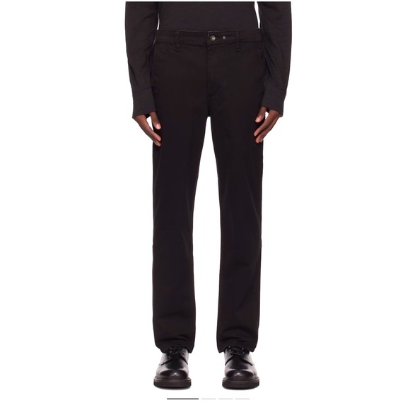 Rag & Bone Fit 2 Chino Black Straight Slim Leg Pants Waist 30 Minimalist 30X32 - Picture 1 of 14